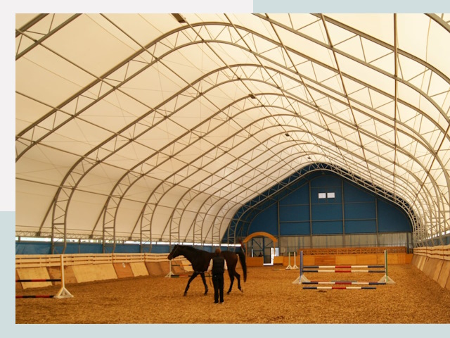 Строительство конных манежей в Стрежевом