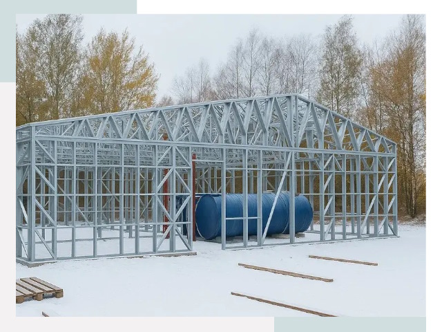 Металлические ангары в Стрежевом