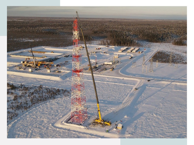 Мачты связи в Стрежевом