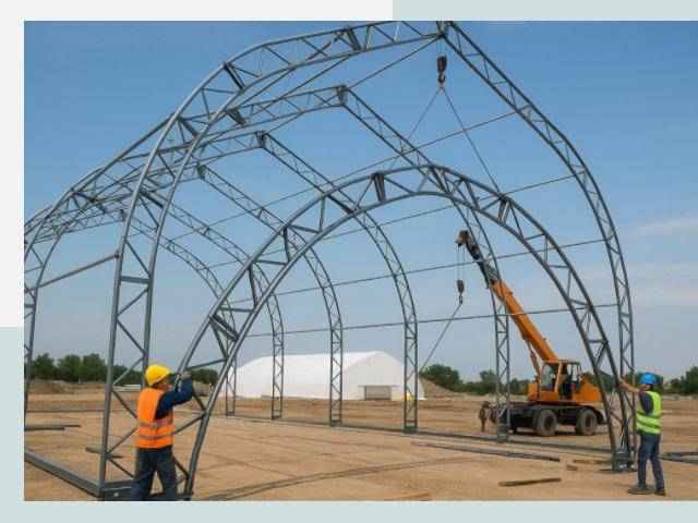 Монтаж ангаров в Стрежевом от 612 руб. - Надежно и быстро